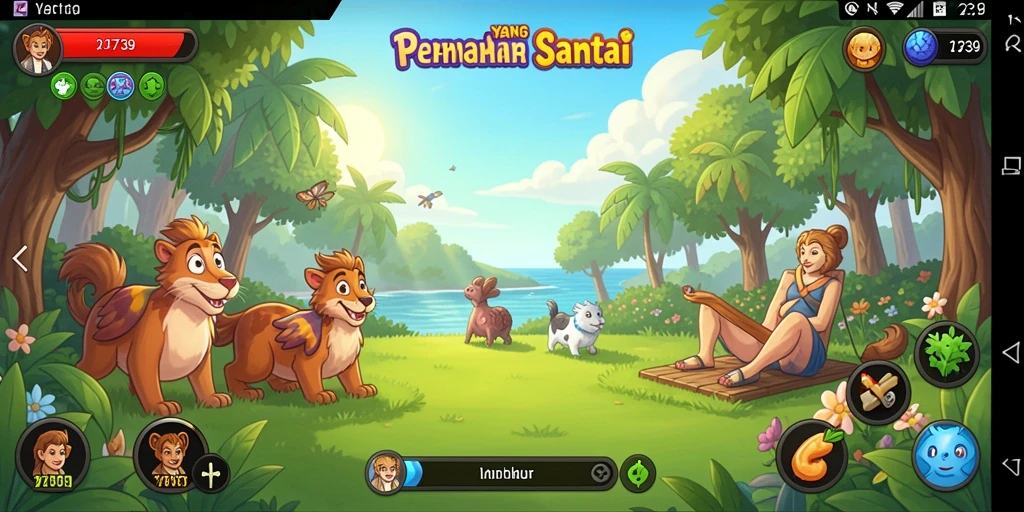 Tangkapan layar menunjukkan pemain menikmati gameplay santai yang seru.