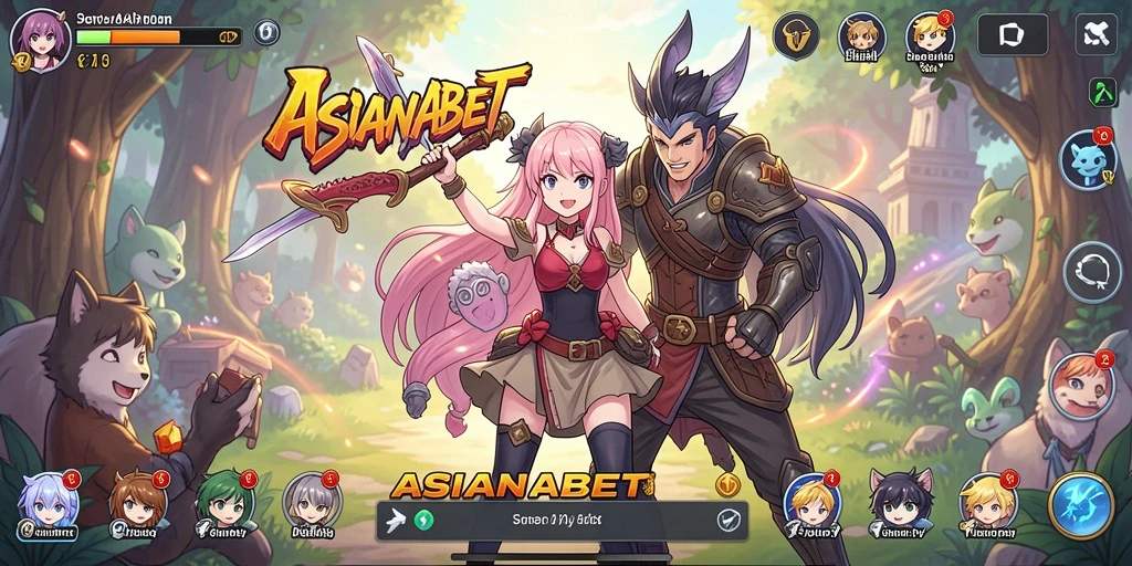 Tampilan menarik dari gameplay ASIANABET dengan karakter anime yang menakjubkan.
