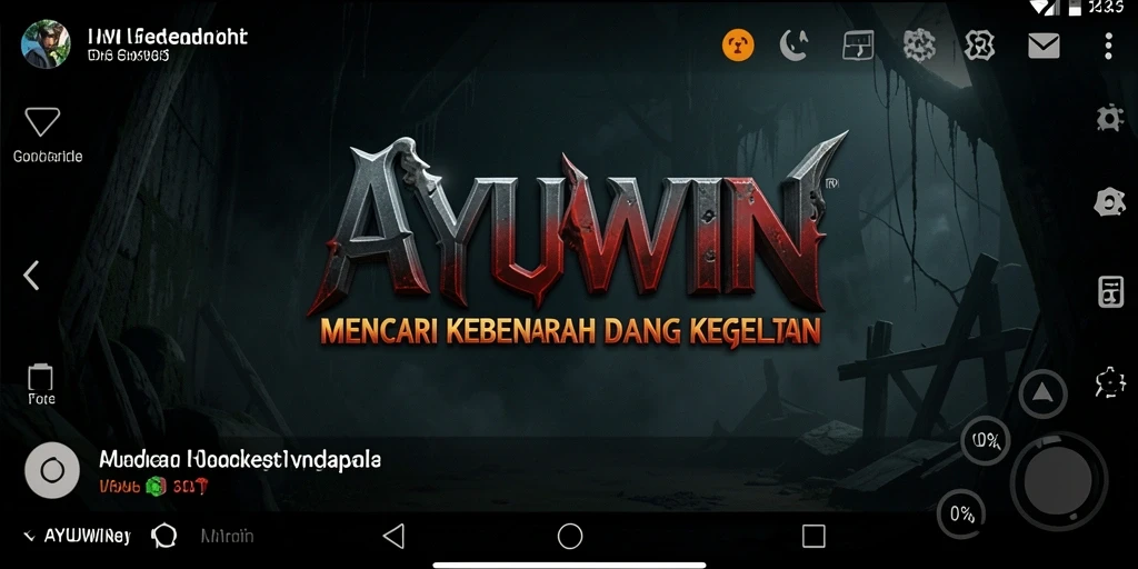 Tampilan gameplay AYUWIN yang mencekam di dunia kegelapan.