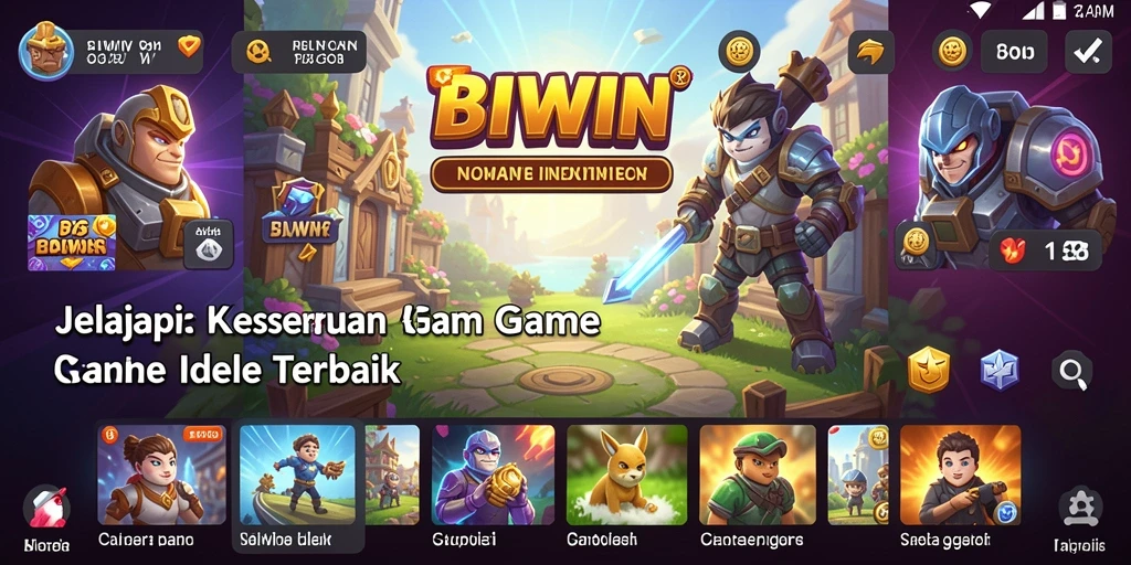 Screenshot gameplay BIWIN menunjukkan kemudahan bermain Idle yang menyenangkan.