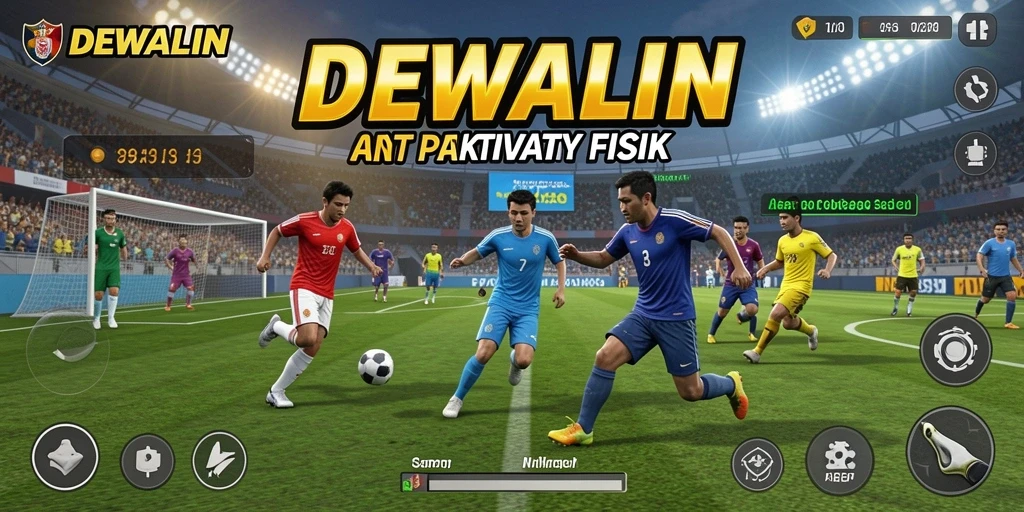 Screenshot utama DEWALIN menampilkan pertandingan olahraga yang seru.