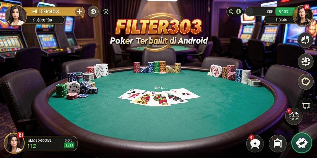 Screenshot gameplay FILTER303 yang menampilkan keseruan bermain poker.