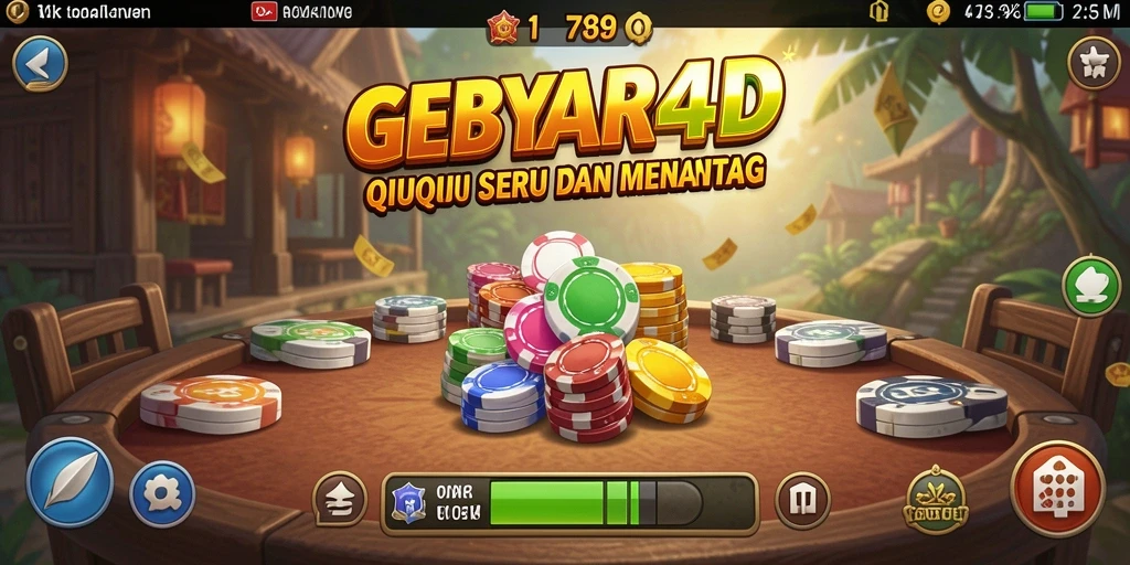 Tampilan gameplay seru GEBYAR4D dalam arena QiuQiu.