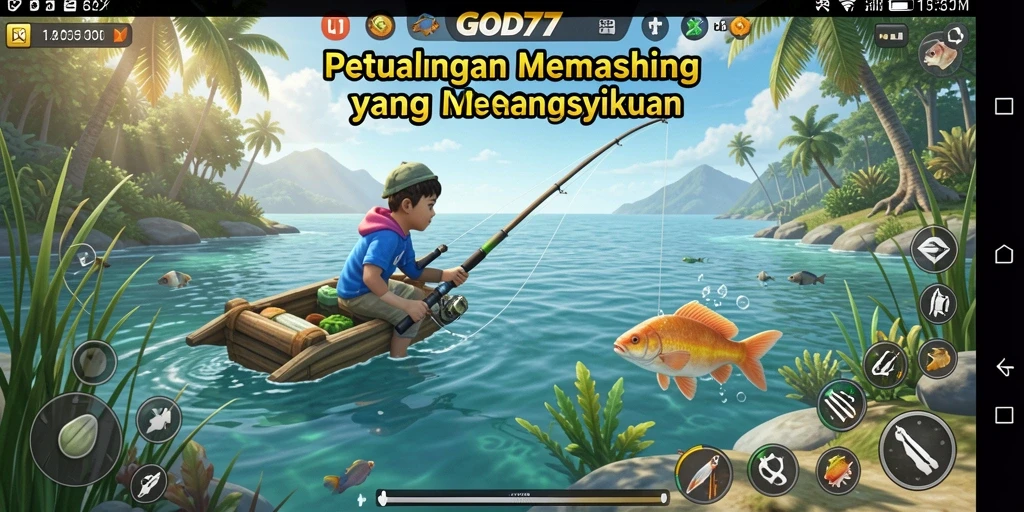Tampilan gameplay menarik dari <strong>GOD77</strong> yang menyajikan pengalaman memancing nyata.