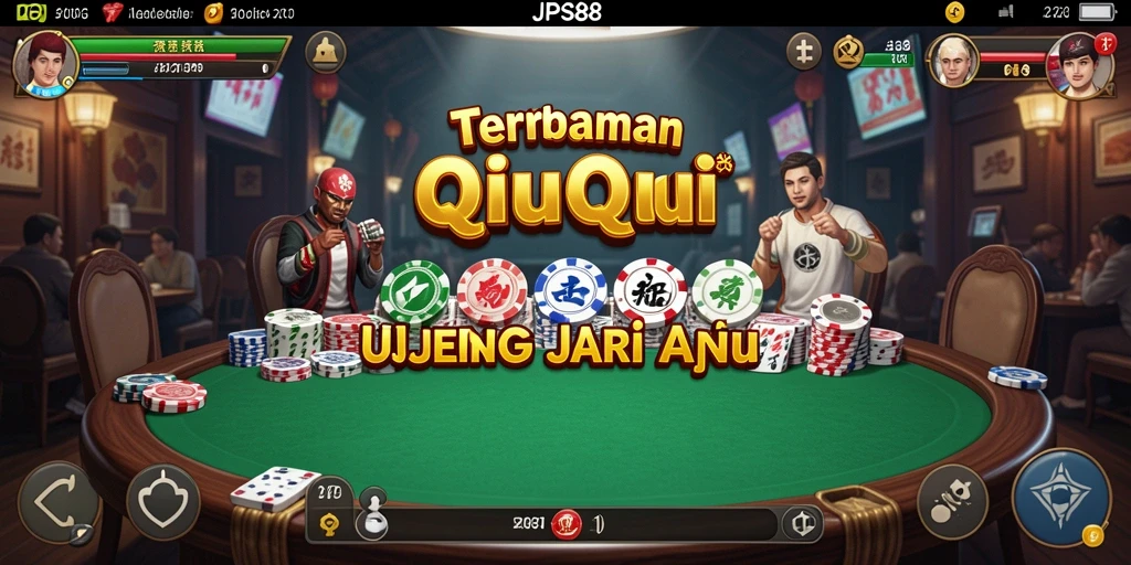 Screenshot gameplay JPS88 yang menunjukkan suasana permainan QiuQiu yang seru.