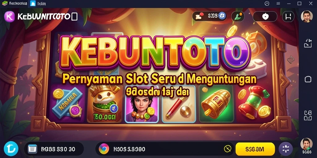 Screenshot KEBUNTOTO menampilkan grafis permainan Slot yang menarik.