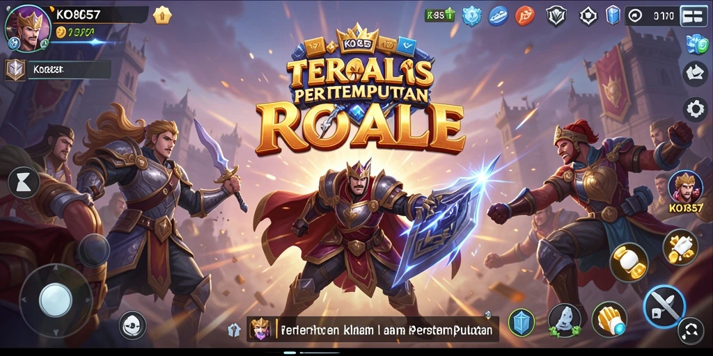 Screenshot gameplay KO857 yang menampilkan pertempuran mendebarkan di pulau.