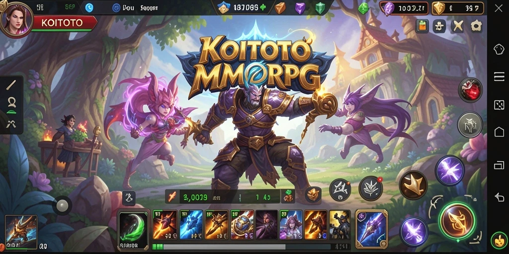 Screenshot gameplay KOITOTO menampilkan petualangan mendebarkan di dunia MMORPG.