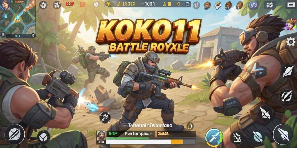Gameplay KOKO11 yang mendebarkan dengan aksi pertempuran intens.