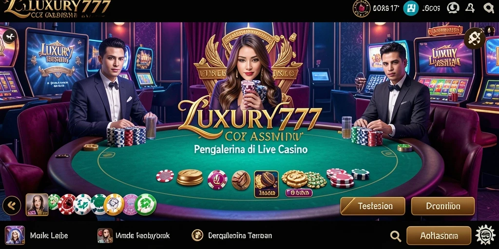 Tampilan gameplay yang mendebarkan di LUXURY777 dengan dealer langsung.