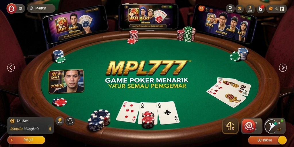 Tampilan gameplay MPL777 yang seru dalam permainan Poker.