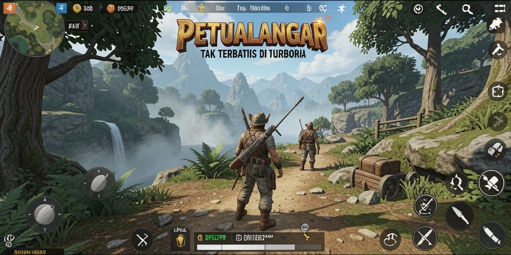 Screenshot dari gameplay RP62RP yang menampilkan lingkungan dunia terbuka.